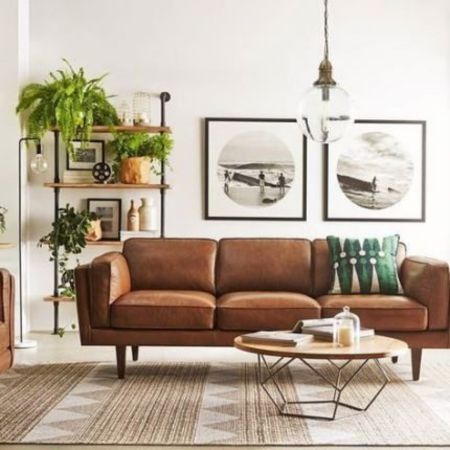 ophisticated Sectional sofa aesthetic.