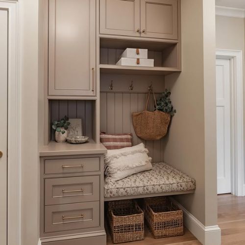 Contemporary wardrobe with clothes rods