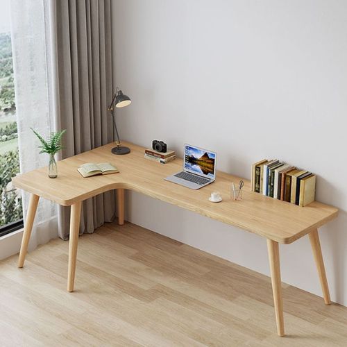 Minimalist white office table setup
