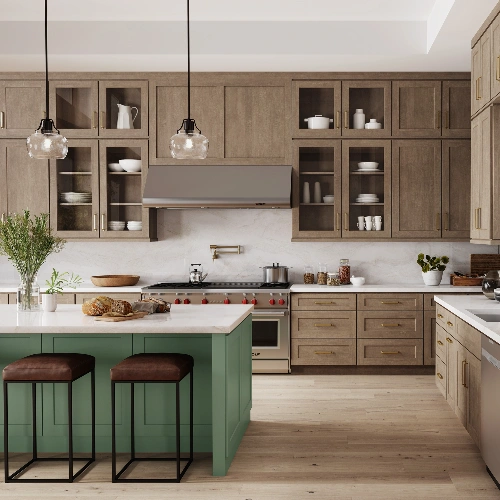 Kitchen cabinet handle detail