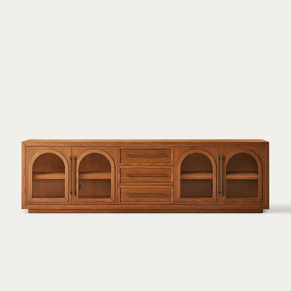 Lira 84 Oak Media Console