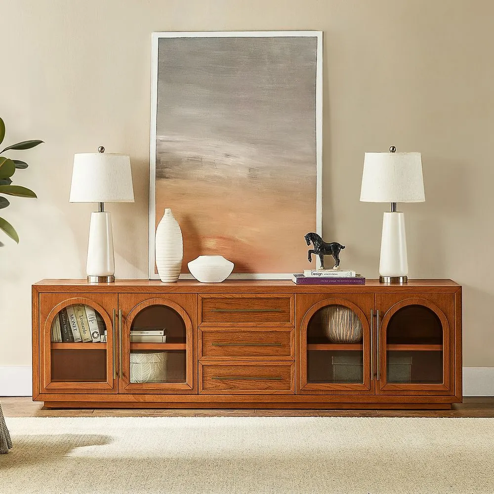 Lira 84 Oak Media Consoles